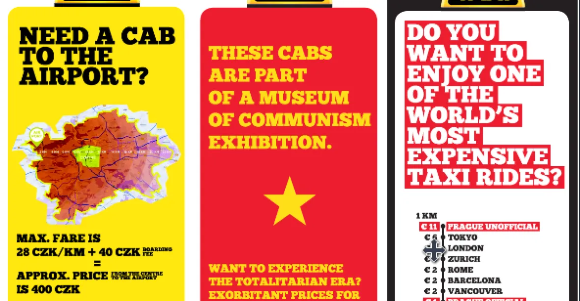 Praha chce plakáty varovat turisty před nepoctivými taxikáři