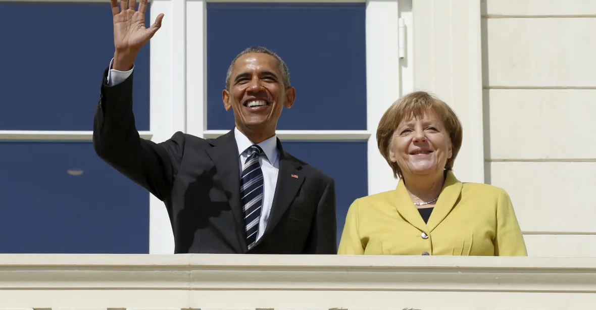 Obama je v Německu. Merkelovou nazval svou přítelkyní
