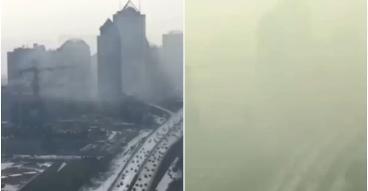 VIDEO: Jako apokalypsa. Vzduch v Pekingu se zbarvil za sekundy