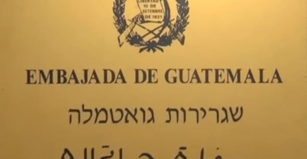 Další po USA, Guatemala otevřela ambasádu v Jeruzalémě