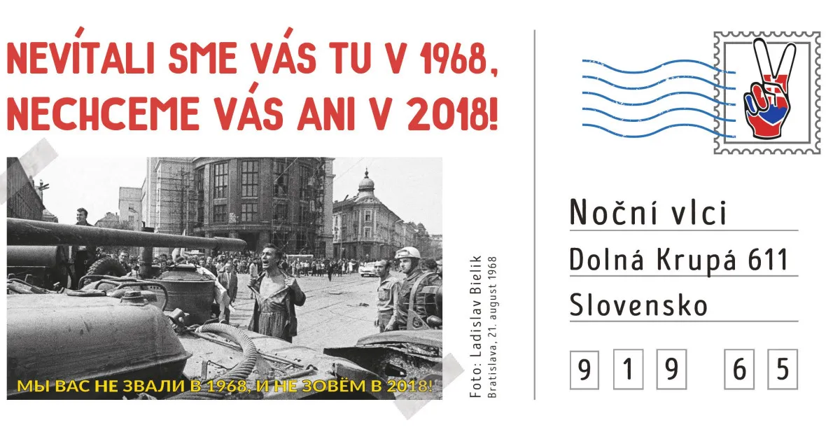 Slováci protestují proti pobočce Nočních vlků, srovnávají je s okupanty z roku 68