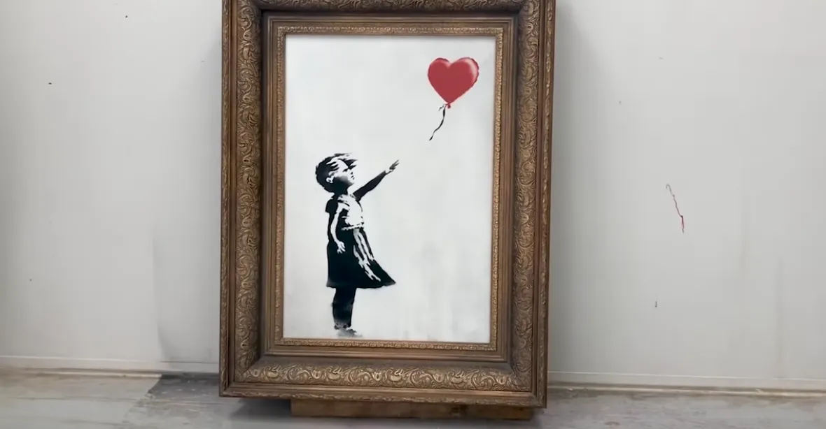 Skartace obrazu Dívka s červeným balónkem měla být kompletní, přiznal Banksy