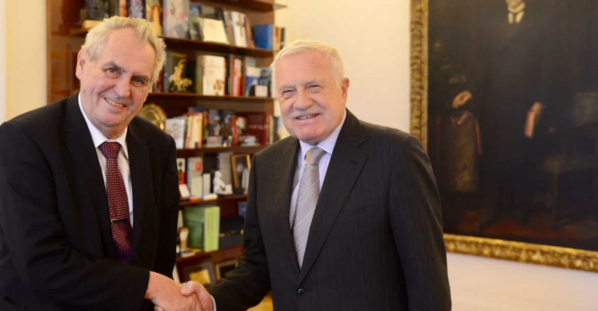 Václav Klaus byl na návštěvě na Hradě. Přátelské setkání, říká Ovčáček