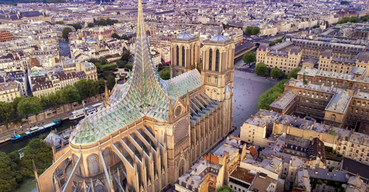 Předělám Notre-Dame na zelený skleník, prohlašuje architekt