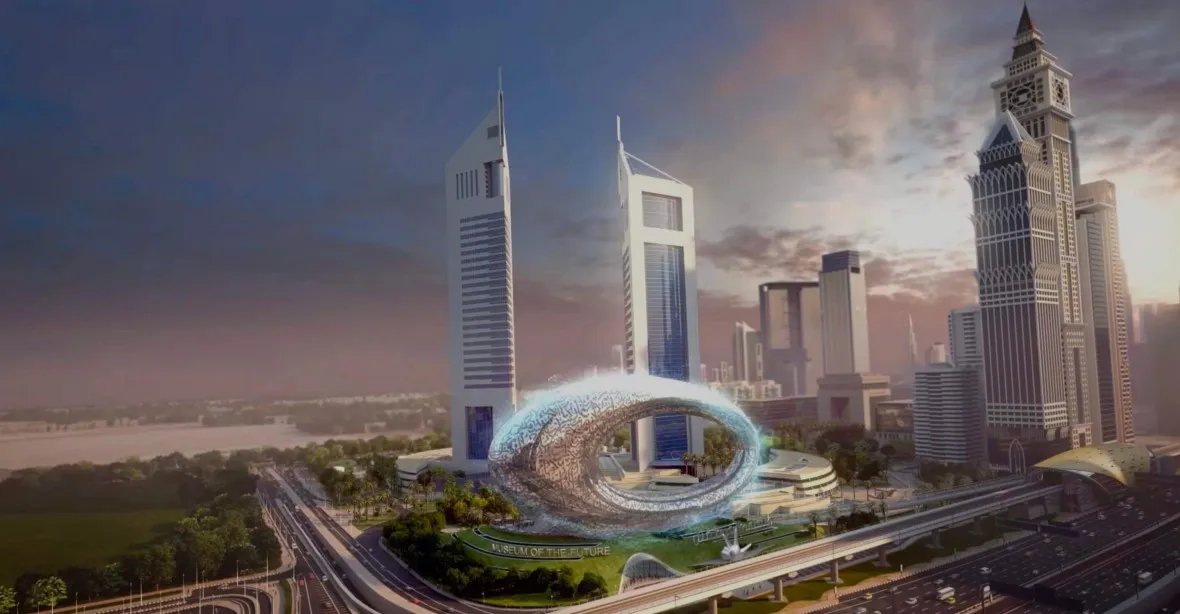 VIDEO: Dubaj chystá další unikátní stavbu. Bezspojové Muzeum budoucnosti ve tvaru oka