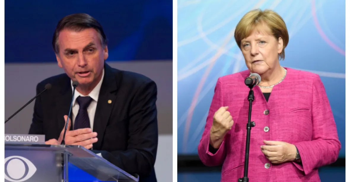 „Vezměte si svoje prachy a zalesněte si Německo, OK?“ Bolsonaro se pustil do Merkelové
