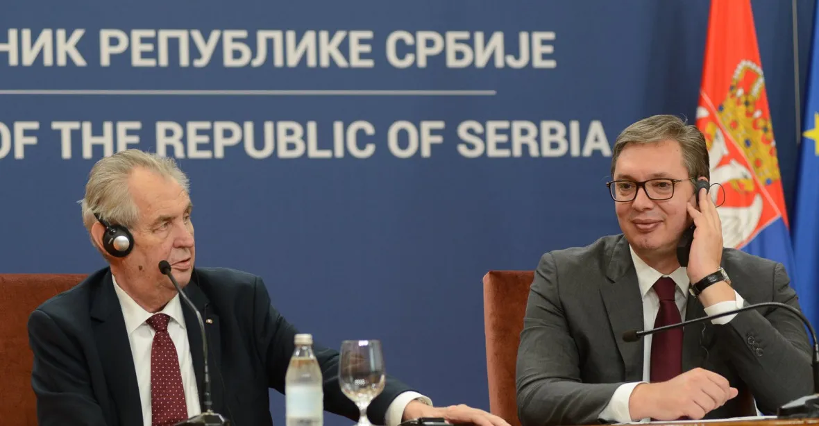 „Co cesta, to ostuda.“ Zeman v Srbsku provokoval slovy o odvolání uznání Kosova