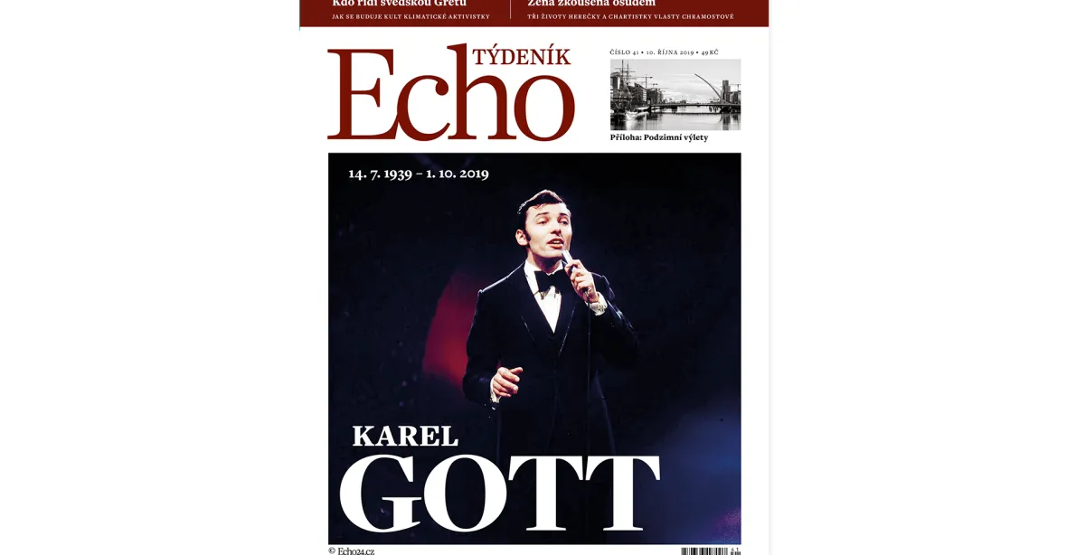 Týdeník Echo: Karel Gott, rostoucí státní dluh a Greta Thunbergová