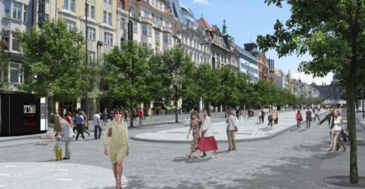 Praha zahájila opravu spodní části Václavského náměstí