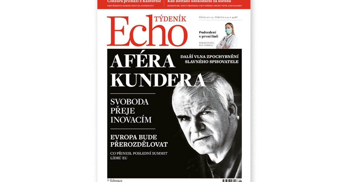 Týdeník Echo: Další bitva o Kunderu, cenzura z Kalifornie a jak to vidí nový předseda Nejvyššího soudu