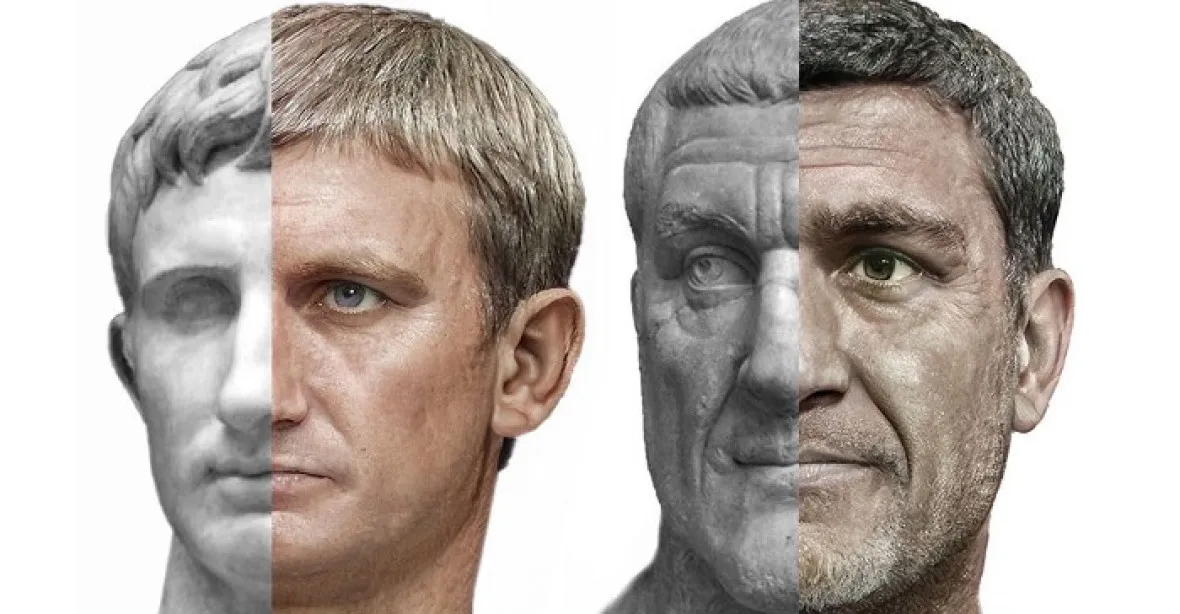 Takhle vypadali římští císaři. Umělec vytvořil realistické portréty