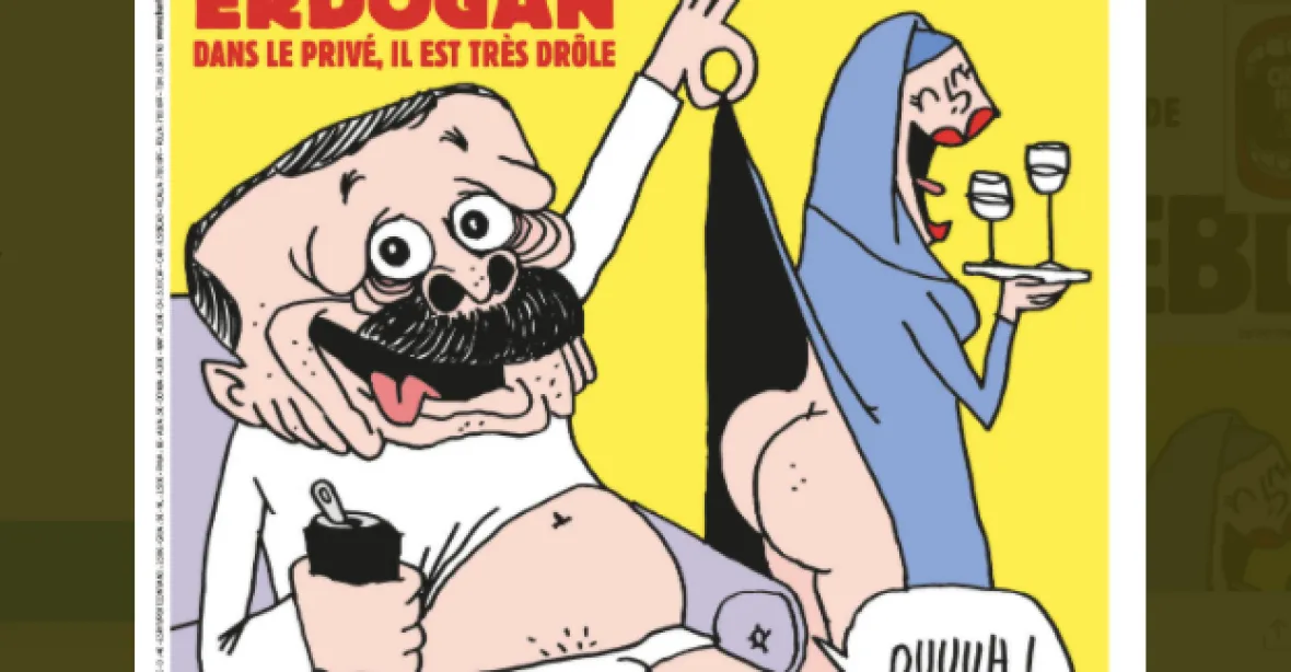 Erdogan se zlobí kvůli karikatuře v Charlie Hebdo. Turecko zahájí vyšetřování