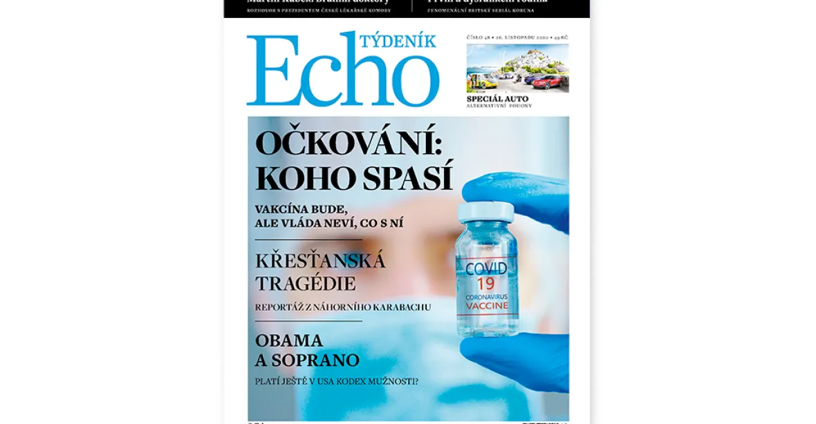 Týdeník Echo: Operace vakcína, reportáž z Náhorního Karabachu a seriál Koruna