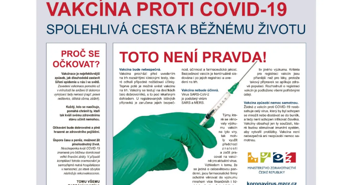„Jsme daleko za Slováky.“ Vláda spustila osvětovou kampaň k očkování, lidi spíše vyděsí