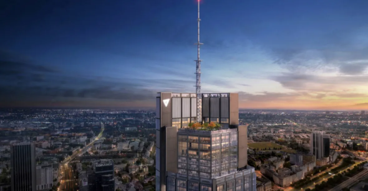 OBRAZEM: Ve Varšavě vyrostl nejvyšší mrakodrap v EU