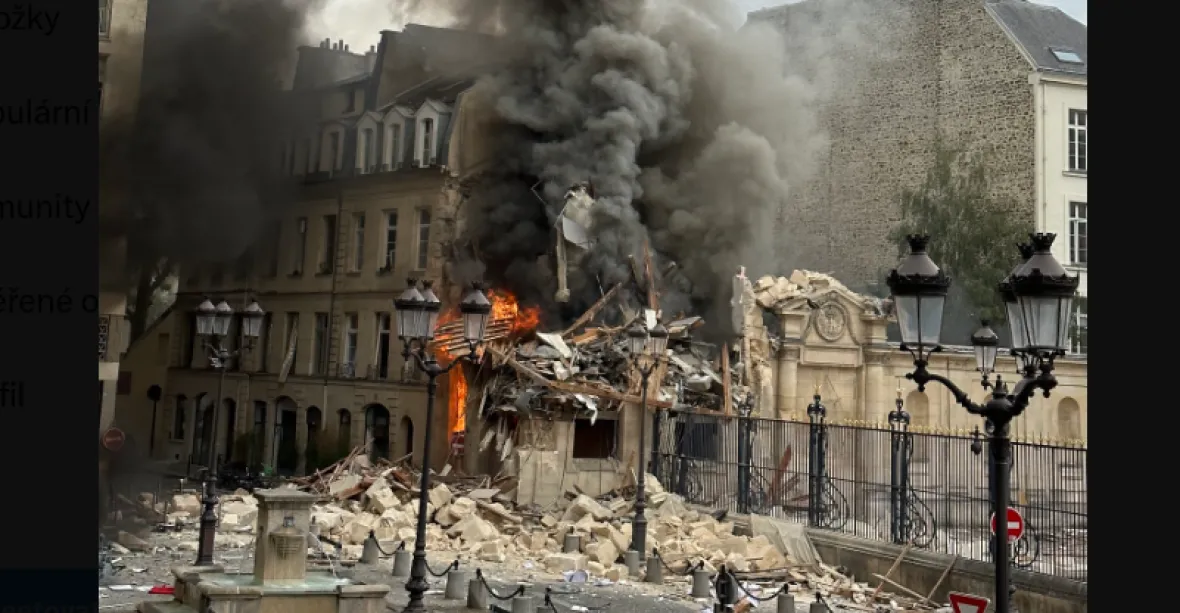 Exploze v Paříži: zřítila se americká hudební škola. Několik lidí v ohrožení
