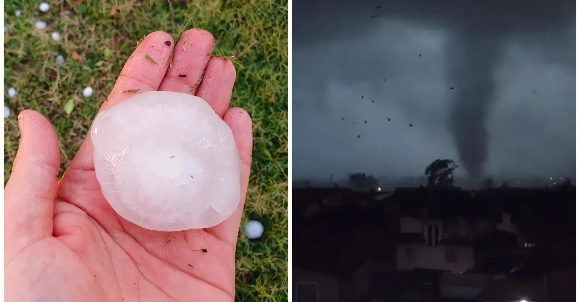 VIDEO: Extrémní počasí v Itálii. Milán zasáhlo tornádo, padaly obří kroupy