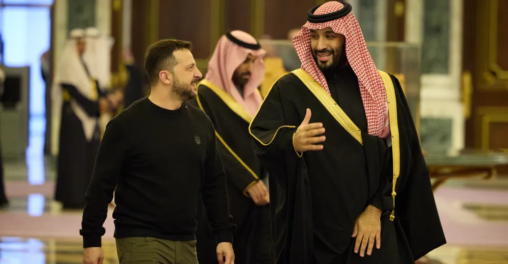 Zelenskyj jednal v Saúdské Arábii s korunním princem o míru