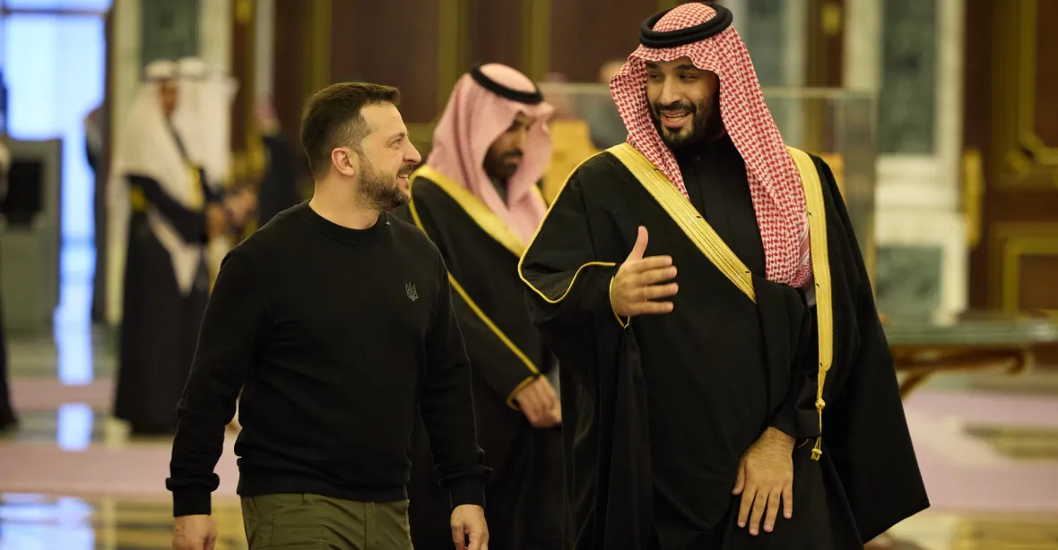 Zelenskyj jednal v Saúdské Arábii s korunním princem o míru