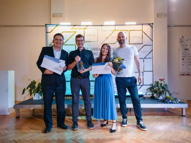 Ateliér A8000 získal první cenu Urbanistický projekt roku 2025 za studii Zelenomodré centrum Jaroměře